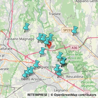 Mappa Via Giacomo Leopardi, 21050 Gorla Maggiore VA, Italia (3.81176)