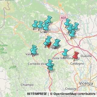 Mappa Via Castello, 36030 Monte di malo VI, Italia (6.708)