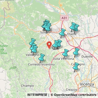 Mappa Via Castello, 36030 Monte di malo VI, Italia (6.68)