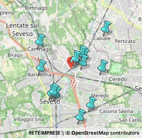 Mappa Via Seveso, 20036 Meda MB, Italia (1.66692)