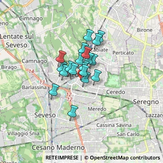 Mappa Via M. Polo, 20821 Meda MB, Italia (1.067)