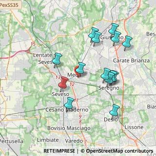 Mappa Via M. Polo, 20821 Meda MB, Italia (3.79929)