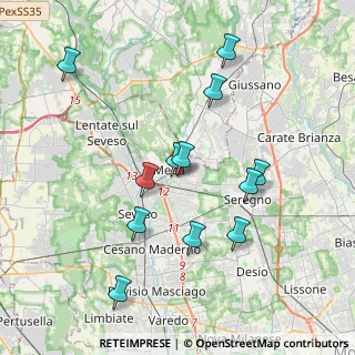 Mappa Via M. Polo, 20821 Meda MB, Italia (3.77)