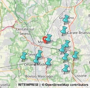 Mappa Via M. Polo, 20821 Meda MB, Italia (3.96917)