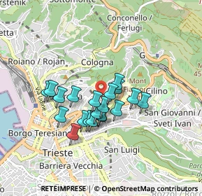 Mappa Via Monte Grappa, 34127 Trieste TS, Italia (0.6435)