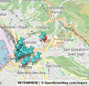 Mappa Via Monte Grappa, 34127 Trieste TS, Italia (1.167)