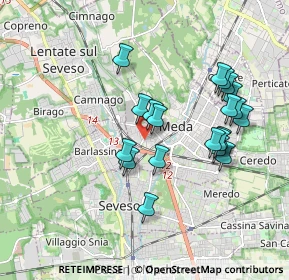 Mappa Via Milano, 20036 Meda MB, Italia (1.7105)