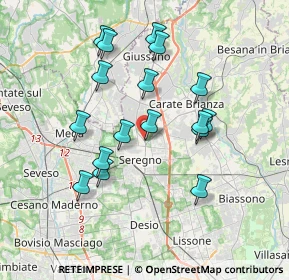 Mappa Viale Valassina, 20831 Seregno MB, Italia (3.40059)