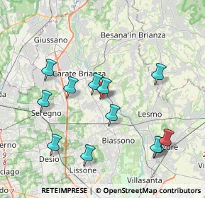 Mappa Via Salvadori, 20847 Albiate MB, Italia (4.0275)