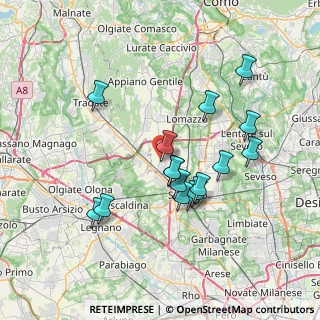 Mappa Via Quattro Novembre, 22078 Turate CO, Italia (6.68625)