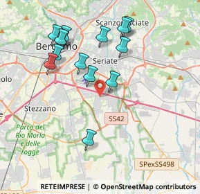 Mappa Via Azzano S. Paolo, 24050 Grassobbio BG, Italia (3.85143)