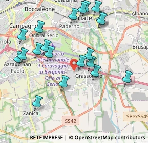 Mappa Via Azzano S. Paolo, 24050 Grassobbio BG, Italia (2.1665)