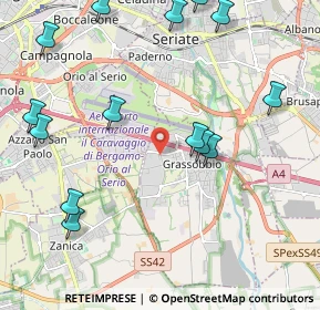 Mappa Via Azzano S. Paolo, 24050 Grassobbio BG, Italia (2.565)