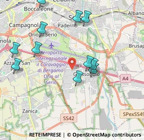 Mappa Via Azzano S. Paolo, 24050 Grassobbio BG, Italia (2.10636)