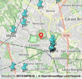 Mappa Via Nervesa, 20831 Seregno MB, Italia (2.23857)