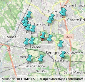 Mappa Via Nervesa, 20831 Seregno MB, Italia (1.78765)