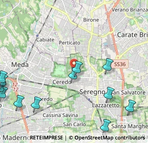 Mappa Via Nervesa, 20831 Seregno MB, Italia (3.03077)