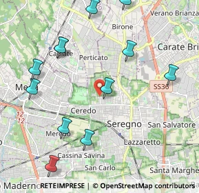 Mappa Via Nervesa, 20831 Seregno MB, Italia (2.40833)