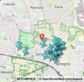 Mappa Via Nervesa, 20831 Seregno MB, Italia (0.8855)