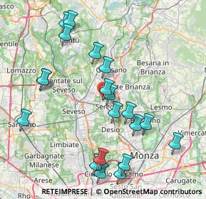 Mappa Via Nervesa, 20831 Seregno MB, Italia (8.653)