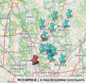 Mappa Via Nervesa, 20831 Seregno MB, Italia (6.99471)