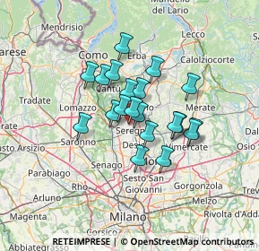 Mappa Via Nervesa, 20831 Seregno MB, Italia (9.483)