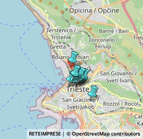 Mappa Campo del Belvedere, 34135 Trieste TS, Italia (0.90538)