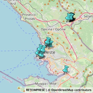 Mappa Campo del Belvedere, 34132 Trieste TS, Italia (3.836)