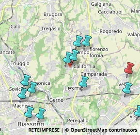 Mappa Via Ettore Majorana, 20856 Correzzana MB, Italia (2.44692)
