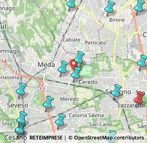 Mappa Via Enrico Fermi, 20821 Meda MB, Italia (3.06125)