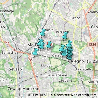 Mappa Via Enrico Fermi, 20821 Meda MB, Italia (1.34067)