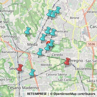 Mappa Via Enrico Fermi, 20821 Meda MB, Italia (1.81769)