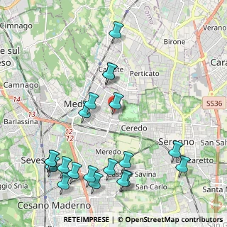 Mappa Via Enrico Fermi, 20821 Meda MB, Italia (2.523)