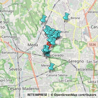Mappa Via Enrico Fermi, 20821 Meda MB, Italia (1.02789)