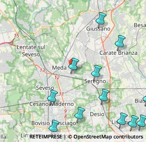 Mappa Via Enrico Fermi, 20821 Meda MB, Italia (6.08)