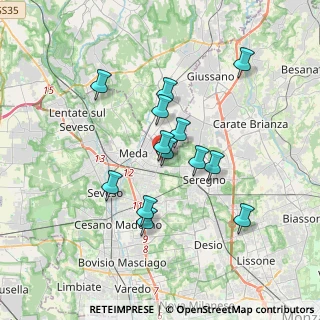 Mappa Via Enrico Fermi, 20821 Meda MB, Italia (2.99923)