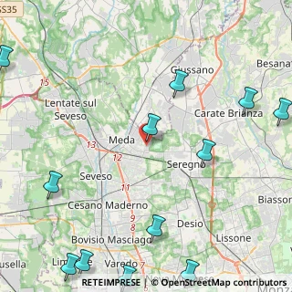 Mappa Via Enrico Fermi, 20821 Meda MB, Italia (6.49333)
