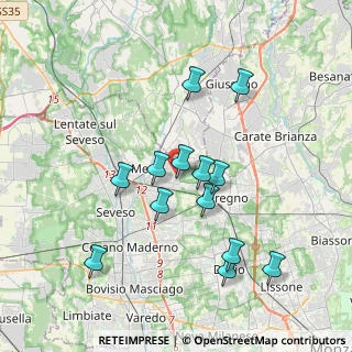 Mappa Via Enrico Fermi, 20821 Meda MB, Italia (3.50308)