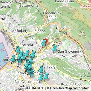 Mappa Via Quinto Baieno, 34127 Trieste TS, Italia (1.368)