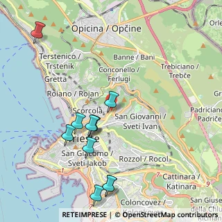 Mappa Via Quinto Baieno, 34127 Trieste TS, Italia (2.21909)