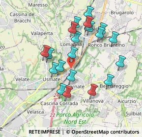 Mappa Via Carlo Porta, 20866 Carnate MB, Italia (1.7555)