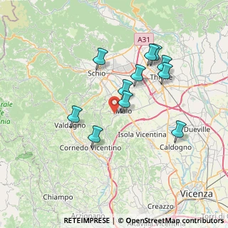Mappa Via Primo Maggio, 36030 Monte di malo VI, Italia (6.65364)