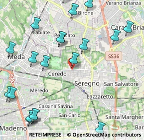 Mappa Via Livenza, 20831 Seregno MB, Italia (2.796)