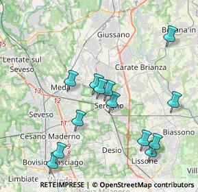 Mappa Via Livenza, 20831 Seregno MB, Italia (4.05462)