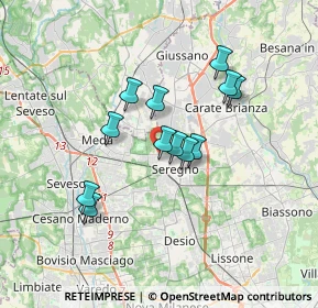 Mappa Via Livenza, 20831 Seregno MB, Italia (2.765)