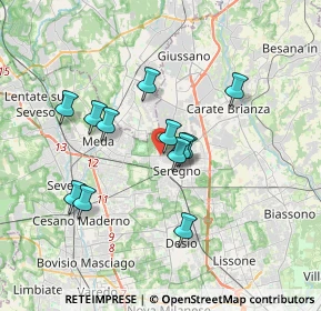 Mappa Via Livenza, 20831 Seregno MB, Italia (3.025)