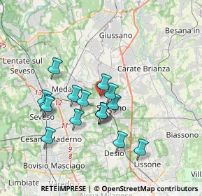 Mappa Via Livenza, 20831 Seregno MB, Italia (3.12563)