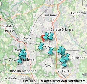 Mappa Via Livenza, 20831 Seregno MB, Italia (3.96077)