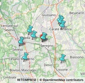 Mappa Via Livenza, 20831 Seregno MB, Italia (3.28273)