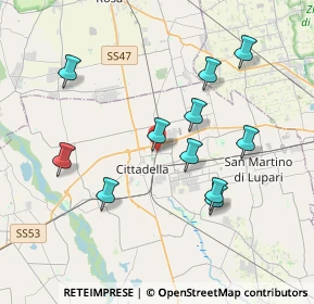 Mappa Via del Telarolo, 35013 Cittadella PD, Italia (3.64636)